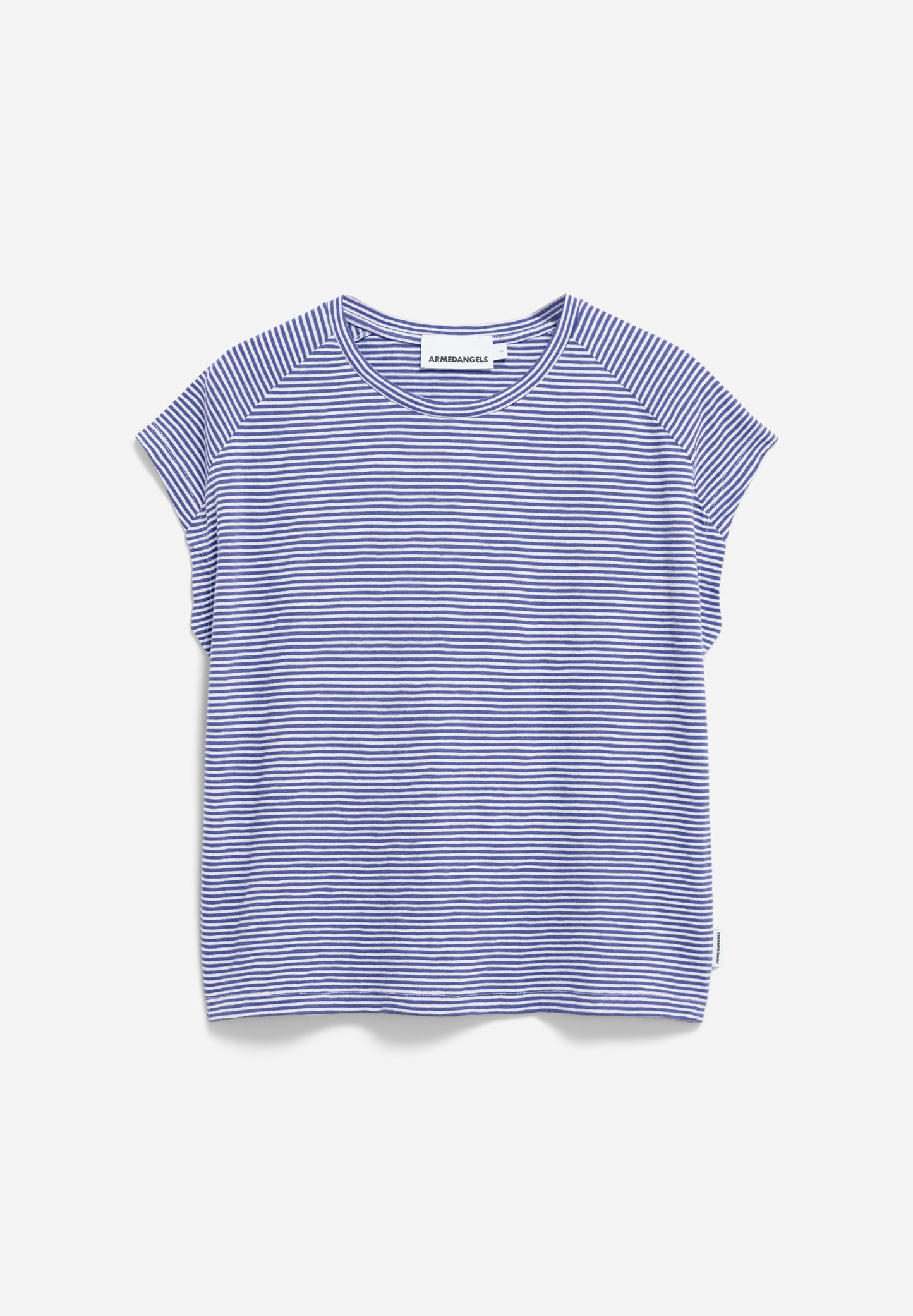 Armedangels - ONELIAA LOVELY STRIPES Jersey Shirts T-Shirt oatmilk-blue noon - WERTE FREUNDE