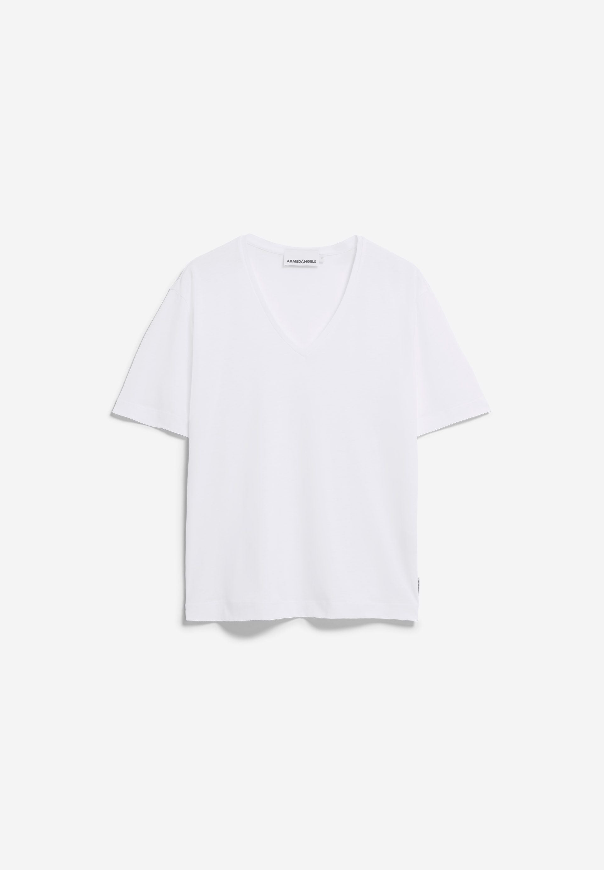 Armedangels - V-NECK T-SHIRT white - WERTE FREUNDE
