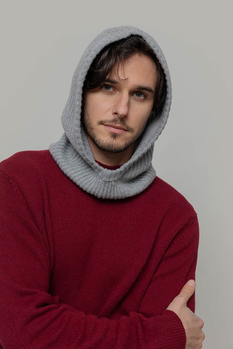 Rifo - Marika Cashmere Balaclava Grey Calce