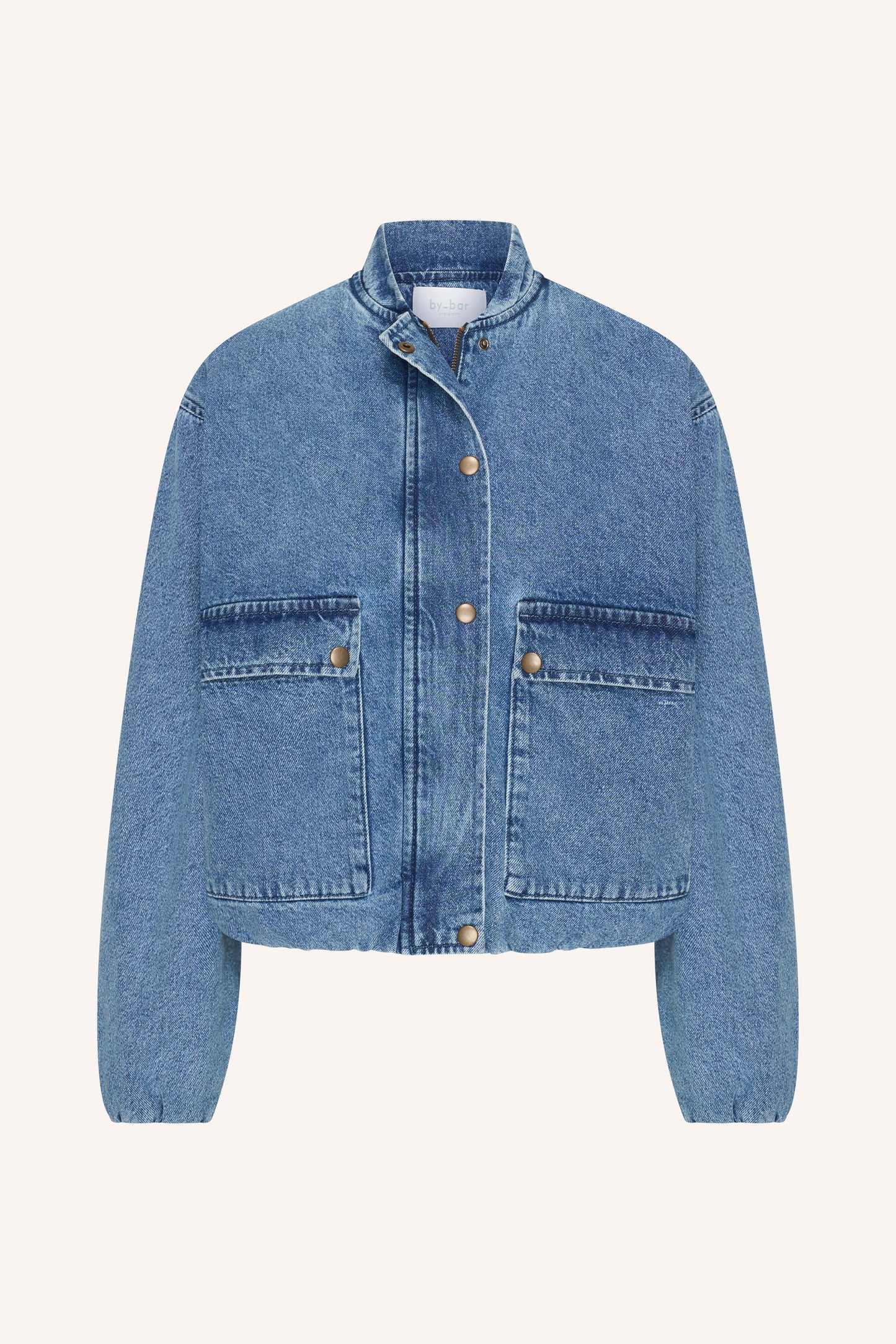 by-bar - maggie denim jacket mid denim - WERTE FREUNDE