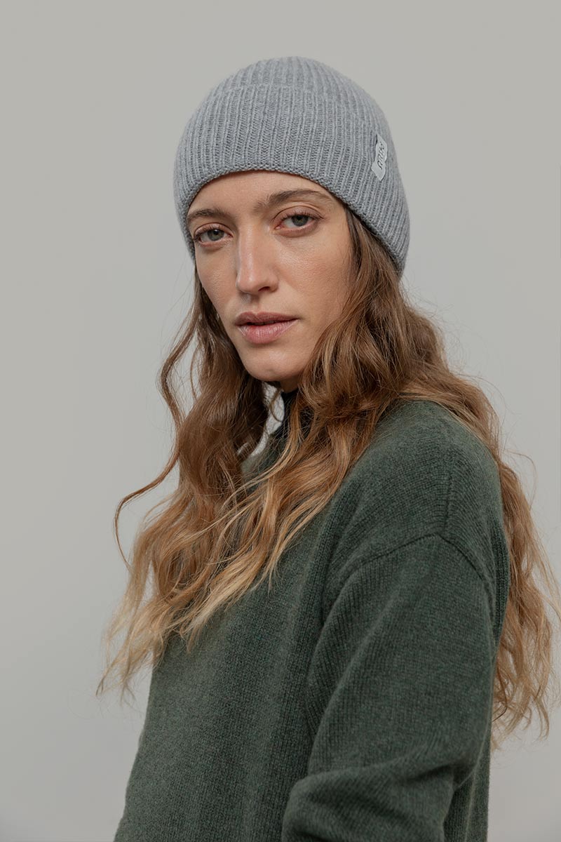Rifo - Marcello Cashmere Beanie Grey Calce