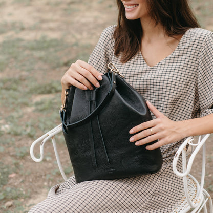 ann kurz - SAKU SHAPE NAPPA BLACK