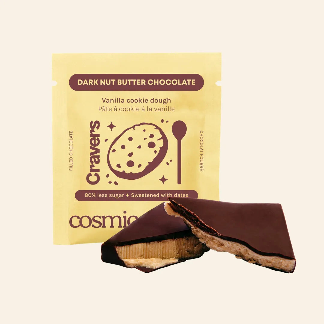 Cosmic Dealer - Vanilla Cookie Dough Chocolates with 75% Dark raw chocolate 20g