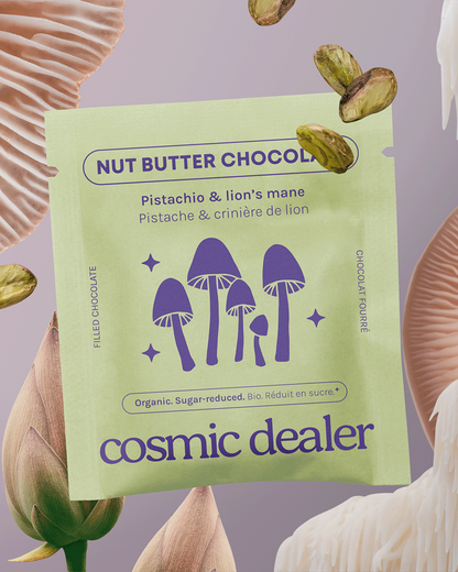 Cosmic Dealer - Nut Butter Chocolate Pistachio and Lion's Mane 20g - WERTE FREUNDE