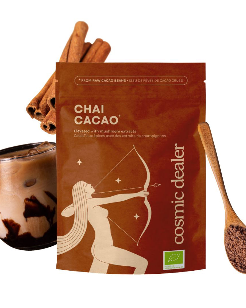 Cosmic Dealer - CACAO CHAI with Lion´s Mane & Lucuma 120 g - WERTE FREUNDE