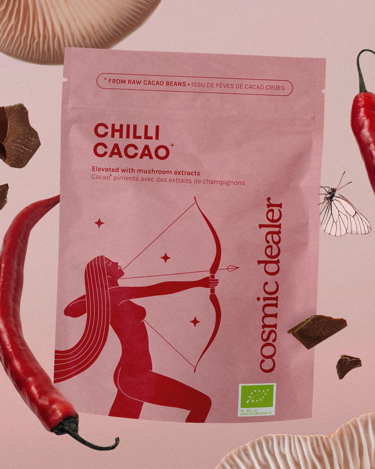 Cosmic Dealer - CHILLI CACAO with mushroom extracts & lucuma 120 g - WERTE FREUNDE
