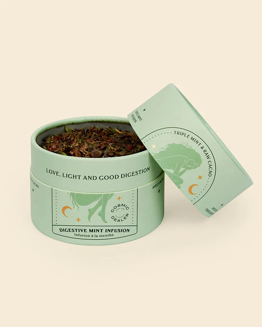 Cosmic Dealer - Loose Tea Triple Mint and Cacao 80g - WERTE FREUNDE