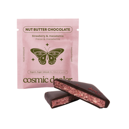 Cosmic Dealer - Nut Butter Chocolate Macadamia and Strawberry 20g - WERTE FREUNDE
