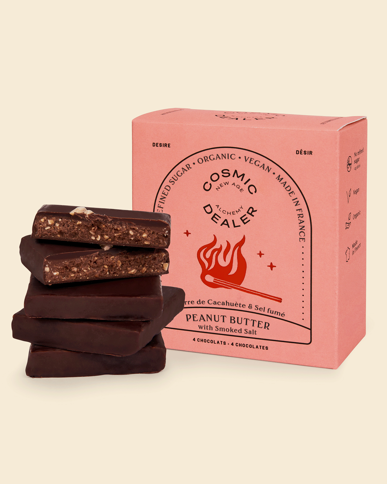 Cosmic Dealer - Nut Butter Chocolate Peanut butter and Smoked Salt 4 x 20g - WERTE FREUNDE