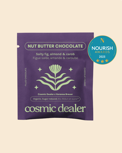 Cosmic Dealer - Nut Butter Chocolate Salty Fig and Carob 4 x 20g - WERTE FREUNDE