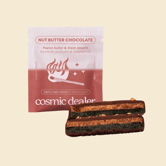 Cosmic Dealer - Nut Butter Chocolate Double layer Peanut Butter & Black Sesame 20g - WERTE FREUNDE
