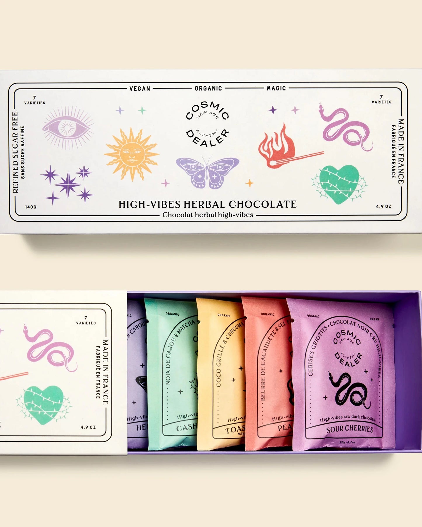 Cosmic Dealer - Nut Butter chocolate Box  7 x 20g - WERTE FREUNDE