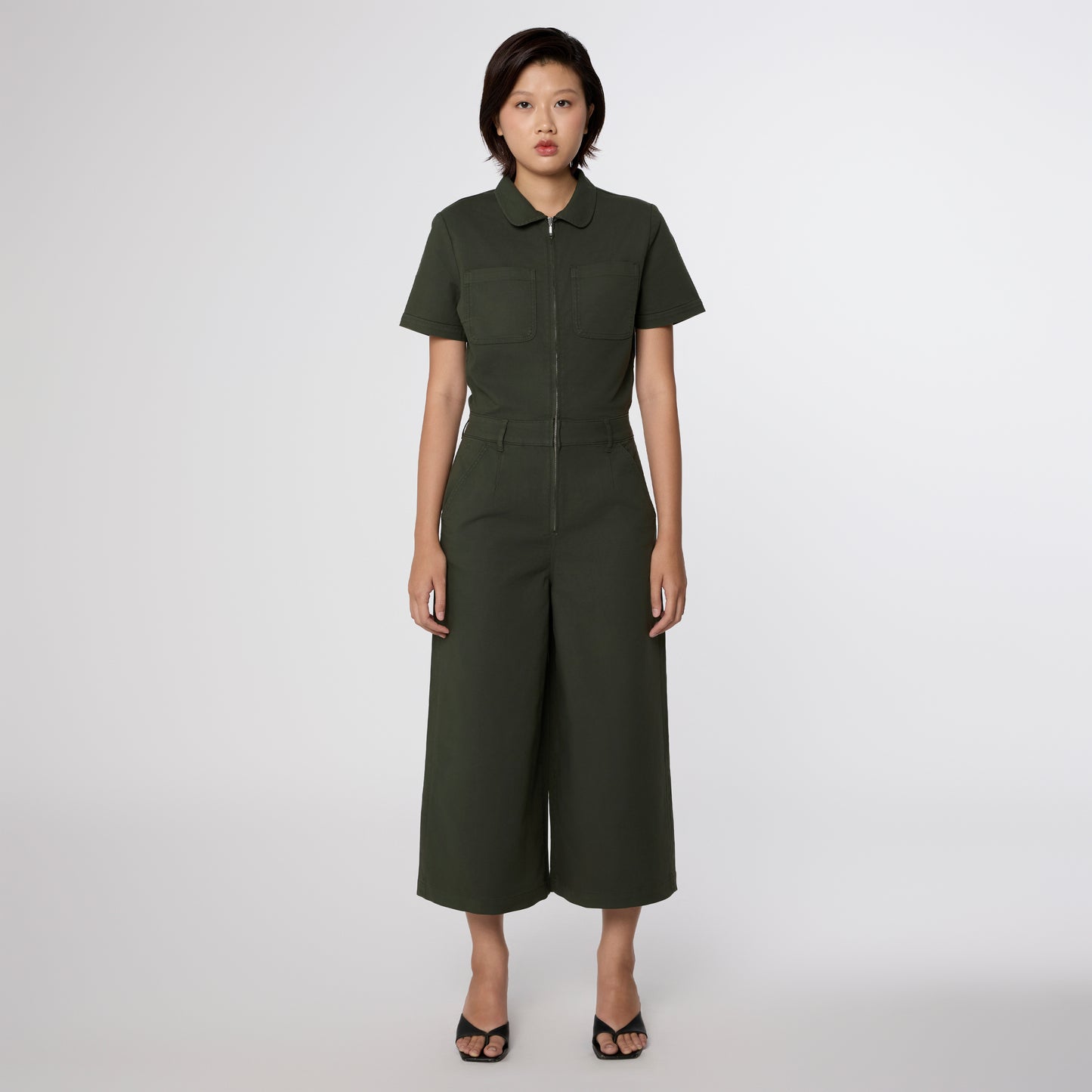 Dawn Denim - ORCHID Paper Touch - Overall Khaki Green - WERTE FREUNDE