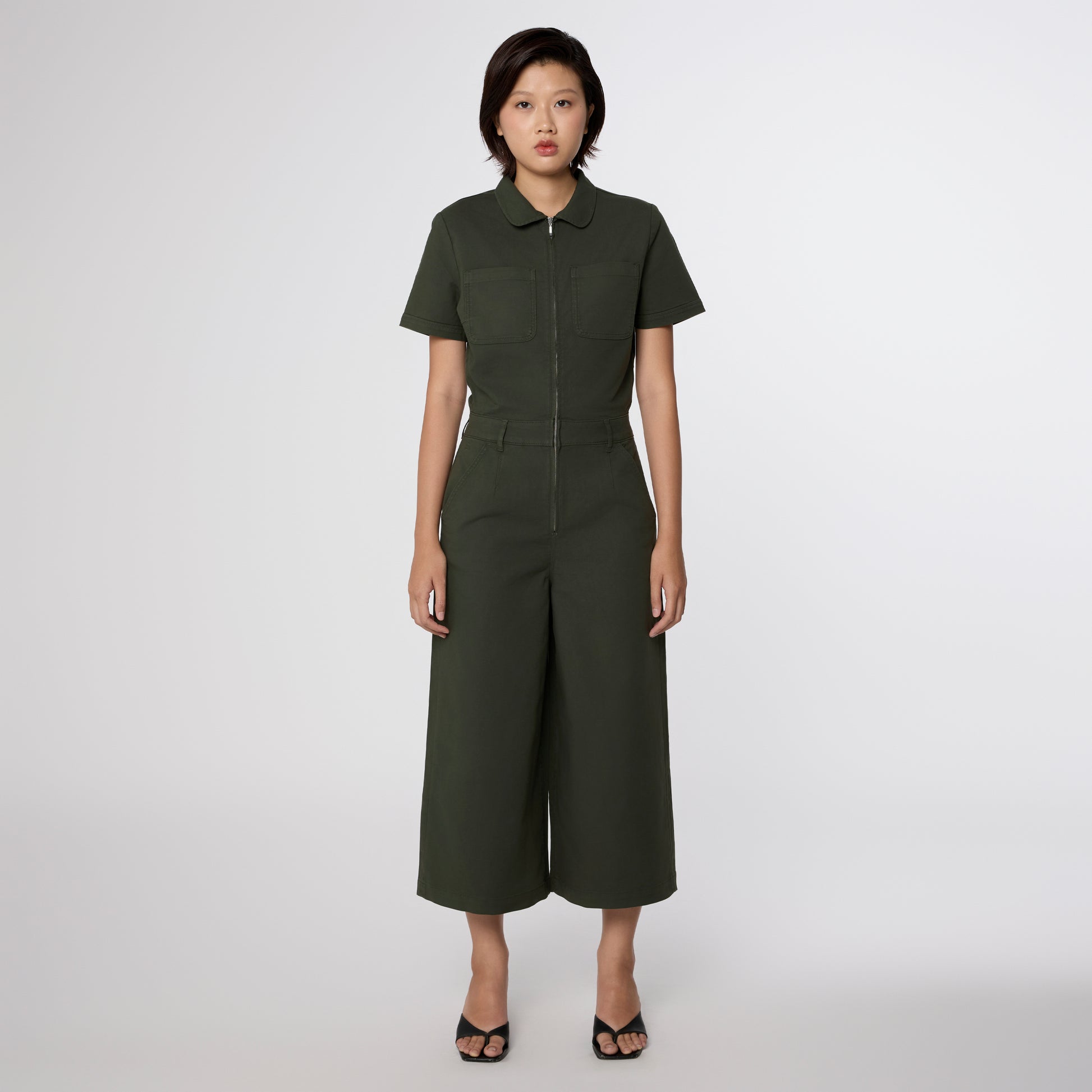 Dawn Denim - ORCHID Paper Touch - Overall Khaki Green - WERTE FREUNDE
