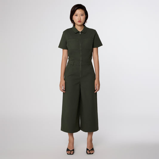 Dawn Denim - ORCHID Paper Touch - Overall Khaki Green - WERTE FREUNDE
