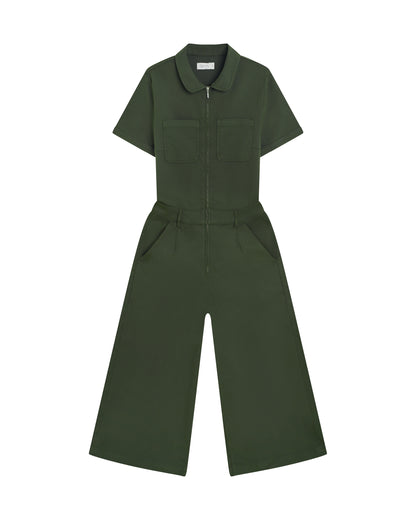 Dawn Denim - ORCHID Paper Touch - Overall Khaki Green - WERTE FREUNDE