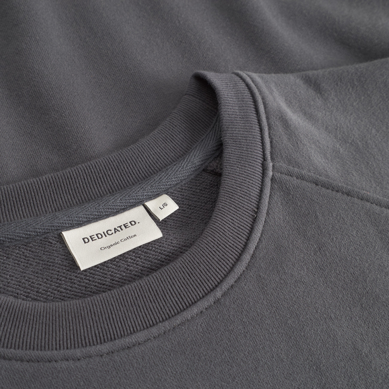 DEDICATED - Sweatshirt Malmoe Lemon Peace Charcoal Forged Iron - WERTE FREUNDE