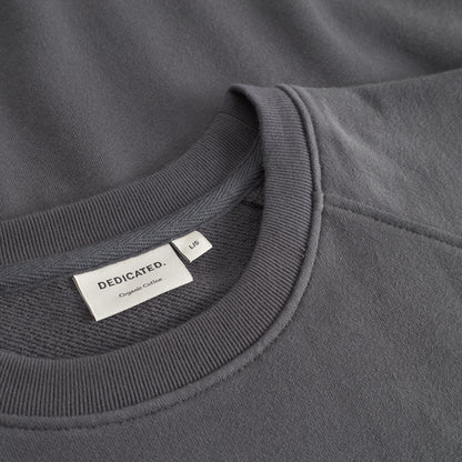 DEDICATED - Sweatshirt Malmoe Lemon Peace Charcoal Forged Iron - WERTE FREUNDE