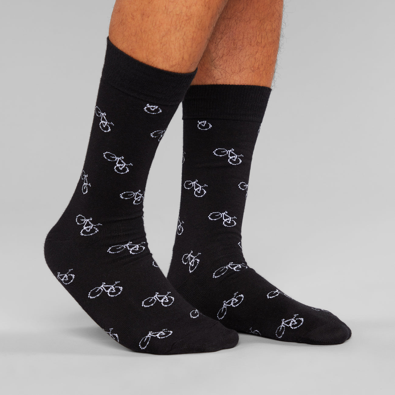 DEDICATED - Socks Sigtuna Bike Pattern Black - WERTE FREUNDE
