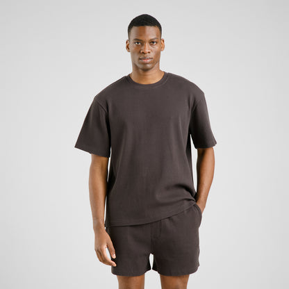DEDICATED - T-shirt Danviken Waffle Phantom - WERTE FREUNDE