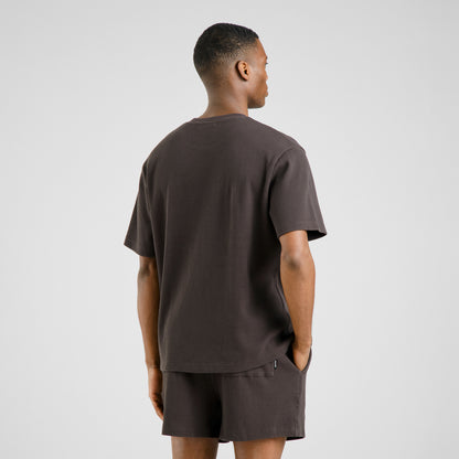 DEDICATED - T-shirt Danviken Waffle Phantom - WERTE FREUNDE