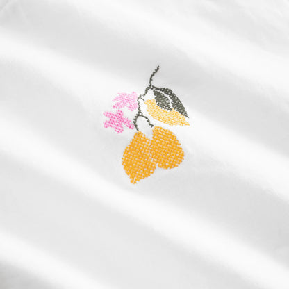 DEDICATED - T-shirt Vadstena Lemon Branch White - WERTE FREUNDE