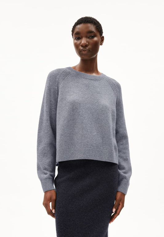 Armedangels - DILIRIAA REGLANA Strick Pullover light grey melange