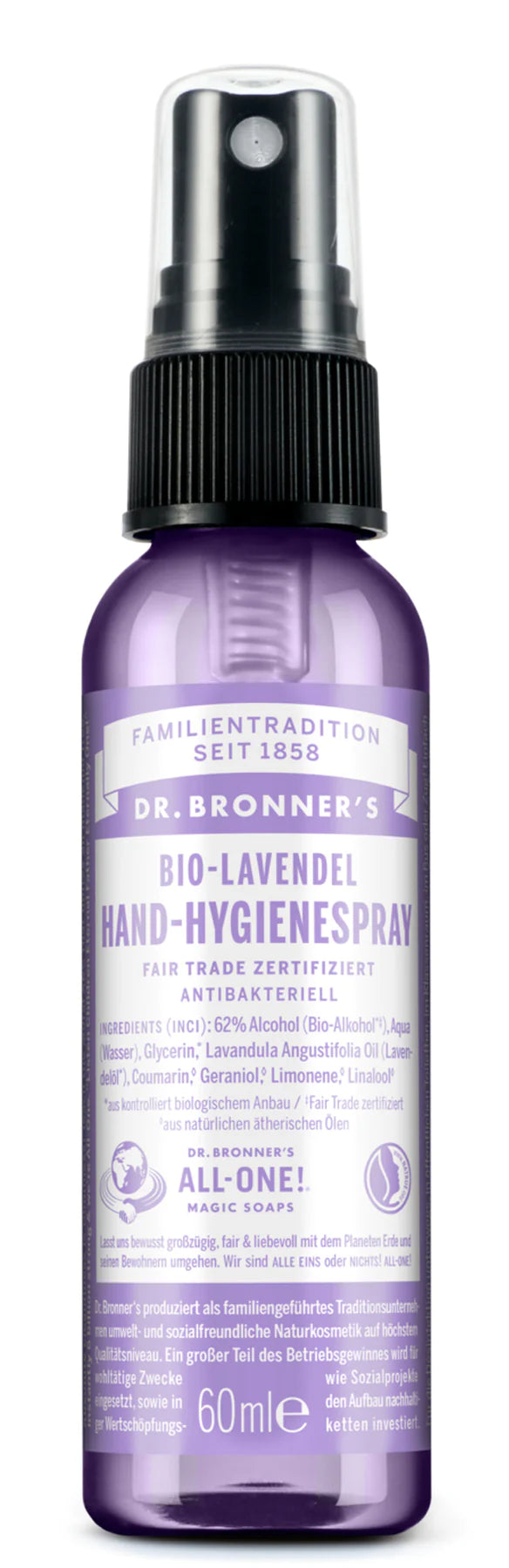 Dr. Bronner´s - Bio Hand-Hygienespray Lavendel 60 ml - WERTE FREUNDE