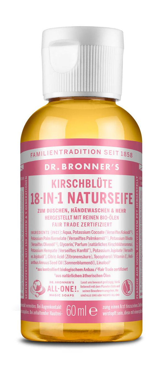 Dr. Bronner´s - 18-in-1 Naturseife Kirschblüte 60 ml - WERTE FREUNDE