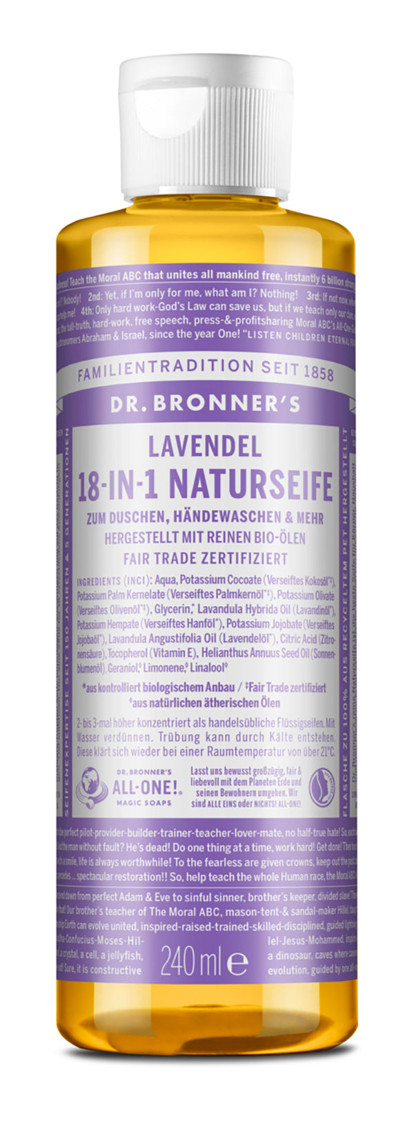 Dr. Bronner´s - 18-in-1 Naturseife Lavendel 240 ml - WERTE FREUNDE