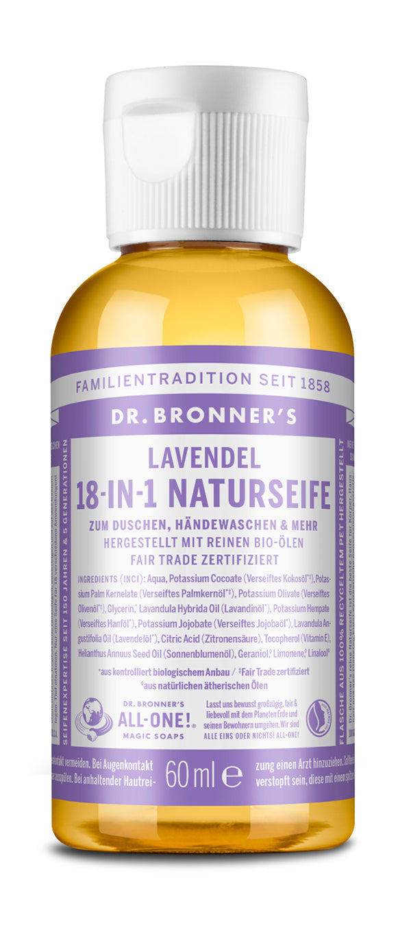 Dr. Bronner´s - 18-in-1 Naturseife Lavendel 60 ml - WERTE FREUNDE