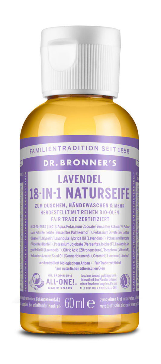 Dr. Bronner´s - 18-in-1 Naturseife Lavendel 60 ml - WERTE FREUNDE