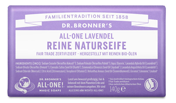Dr. Bronner´s - Reine Naturseife Lavendel 140 g - WERTE FREUNDE