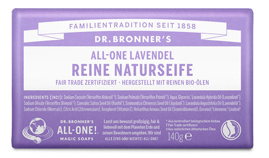 Dr. Bronner´s - Reine Naturseife Lavendel 140 g - WERTE FREUNDE