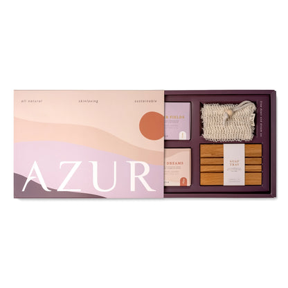 AZUR - THE DREAMY SET Körperpflege Geschenkset mit Seifen und Zubehör