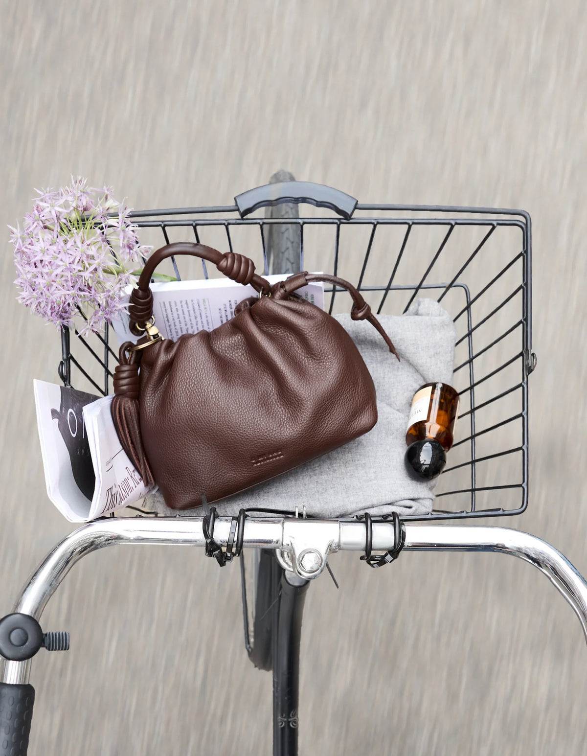 O MY BAG - Kiki Mini Soft Grain Leather Chocolate