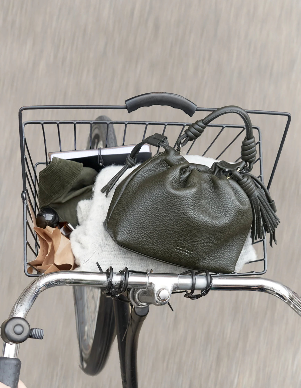 O MY BAG - Kiki Mini Soft Grain Leather Moss