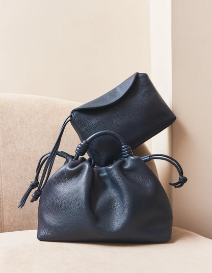 O MY BAG - Kiki Mini Soft Grain Leather Universe Blue