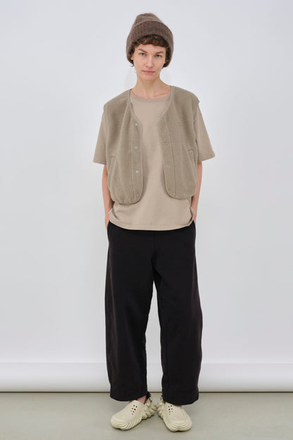 embassy - BELVA FLEECE VEST PALE OLIVE - WERTE FREUNDE