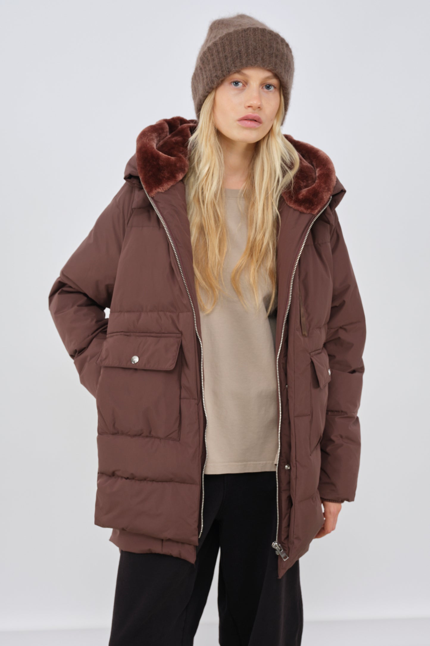 embassy - LYNDON PUFFER JACKET FRENCH ROAST - WERTE FREUNDE