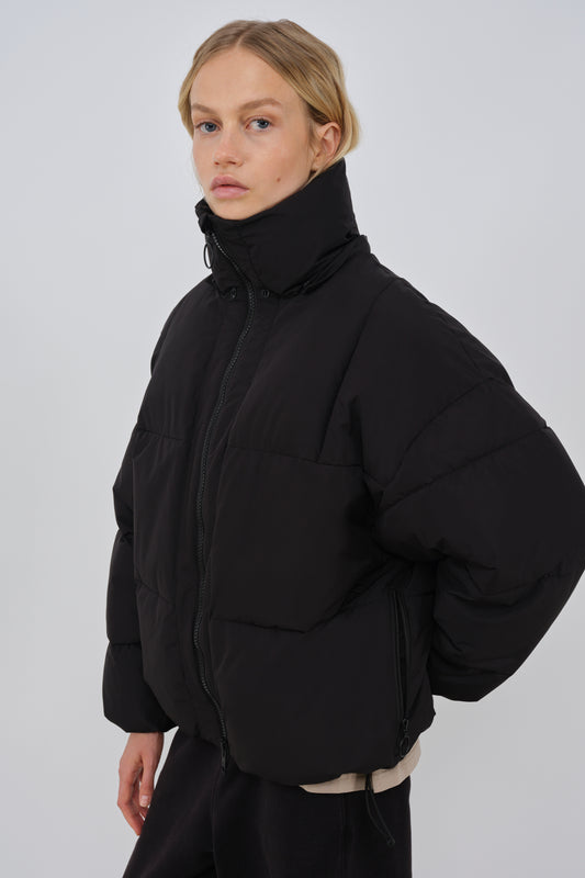 embassy - ZONZA PUFFER JACKET BLACK - WERTE FREUNDE