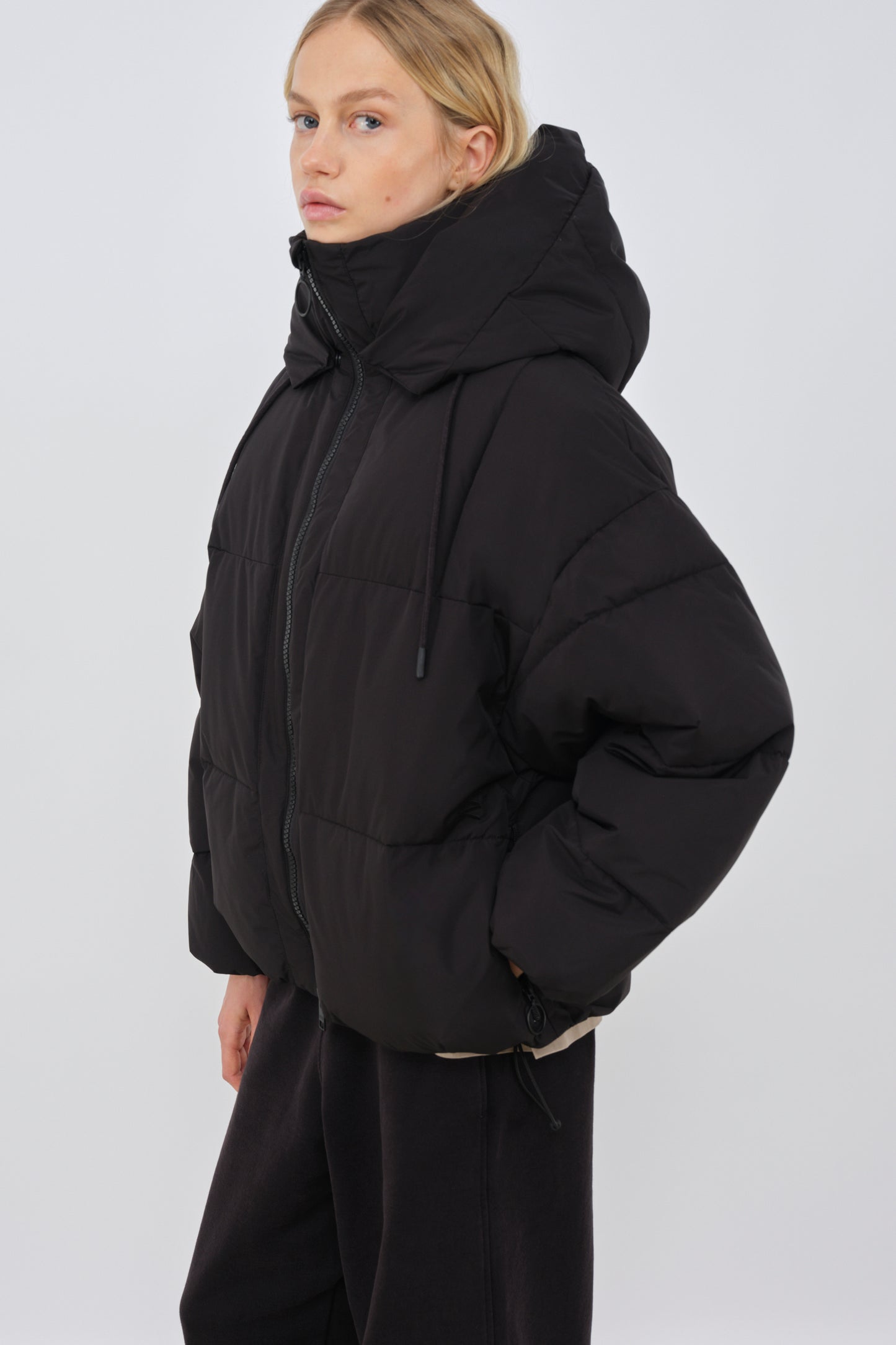 embassy - ZONZA PUFFER JACKET BLACK - WERTE FREUNDE