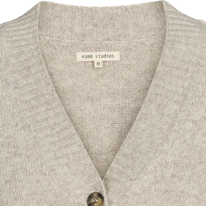 esmé studios - ESElida Knit Cardigan Sand Melange - WERTE FREUNDE