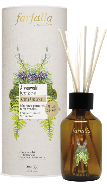 farfalla - Arvenwald Duftstäbchen Aroma Ambiance Set 150 ml - WERTE FREUNDE
