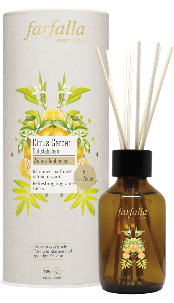 farfalla - Citrus Garden Duftstäbchen Aroma Ambiance Set 150 ml - WERTE FREUNDE