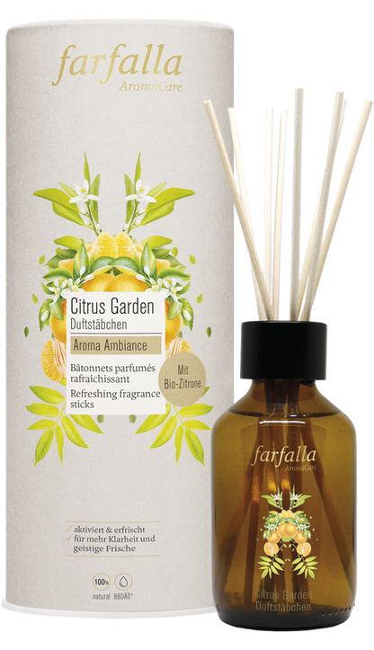 farfalla - Citrus Garden Duftstäbchen Aroma Ambiance Set 150 ml - WERTE FREUNDE