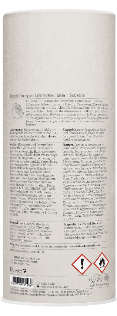 farfalla - Citrus Garden Duftstäbchen Aroma Ambiance Set 150 ml - WERTE FREUNDE