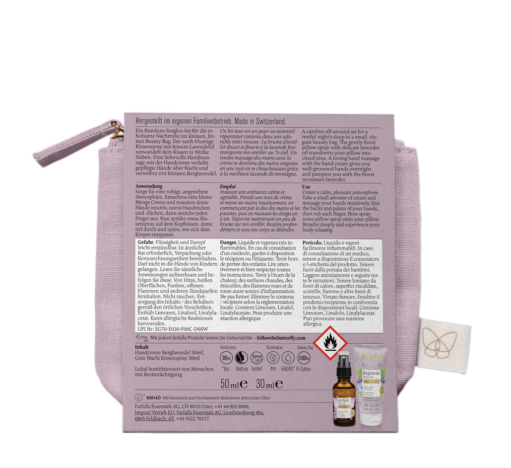 farfalla - Lavendeltraum Hautpflege- & Aromaset 50ml + 30ml - WERTE FREUNDE