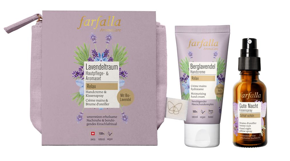 farfalla - Lavendeltraum Hautpflege- & Aromaset 50ml + 30ml - WERTE FREUNDE