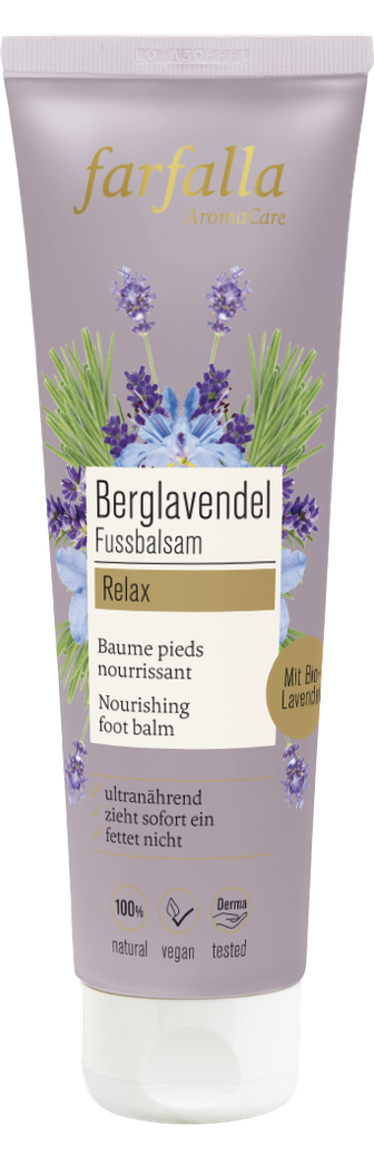farfalla - Berglavendel Fußbalsam 75 ml - WERTE FREUNDE